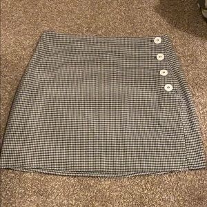 Black and White Plaid Skirt